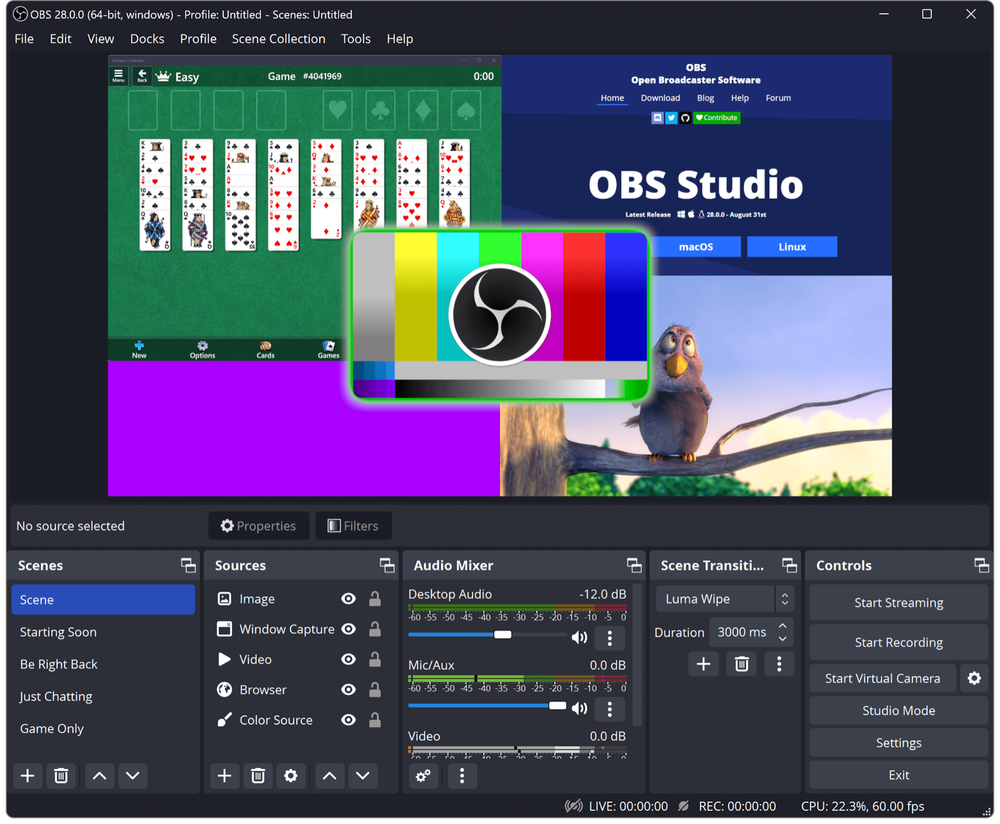 OBS Studio Video Recording | Live Streaming | Screen Recording Software DVD/USB