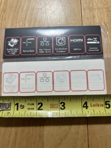 acer nitro 5 laptop sticker