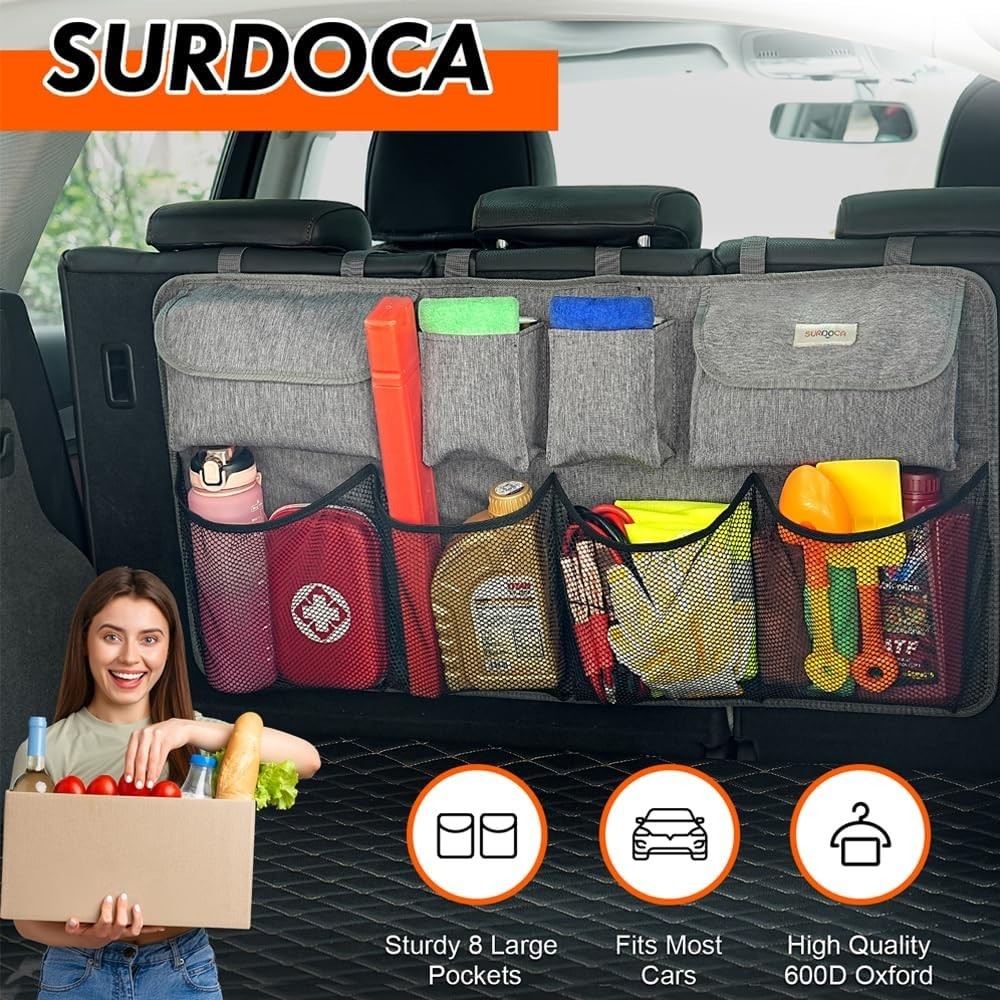 Versatile Waterproof Trunk Organizer - 8 Compartments for Ultimate Storage