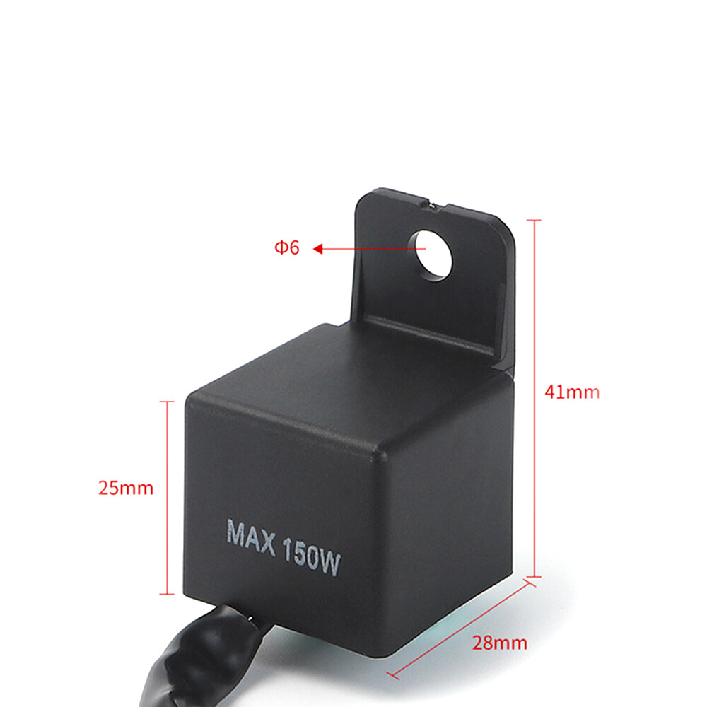 New Electric Electronic LED Flasher Relay Module for Motorcycles Black & White