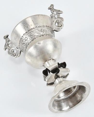 Antique Colonial America Solid Silver Jewish Kiddush Cup ca.1730 Irish Maker?