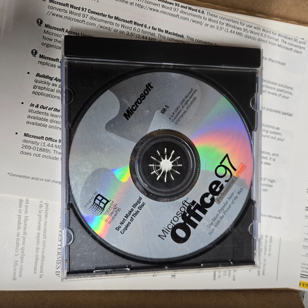 Microsoft Office 97 Professional Edition With Box