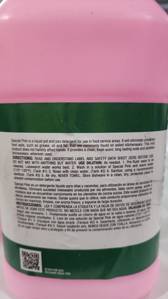 SPECIAL PINK POT & PAN DETERGENT ~ 1 GALLON