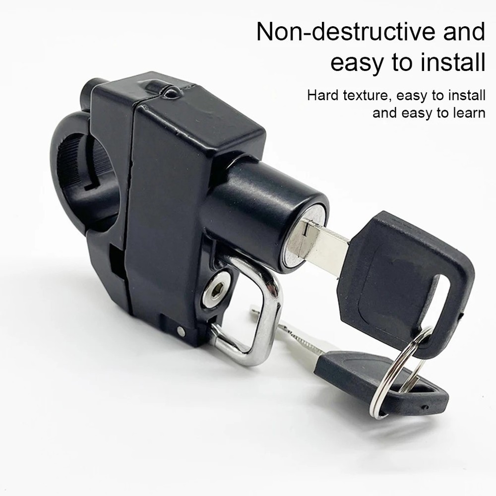 Compact Motorcycle Helmet Anti-Theft Lock Device.