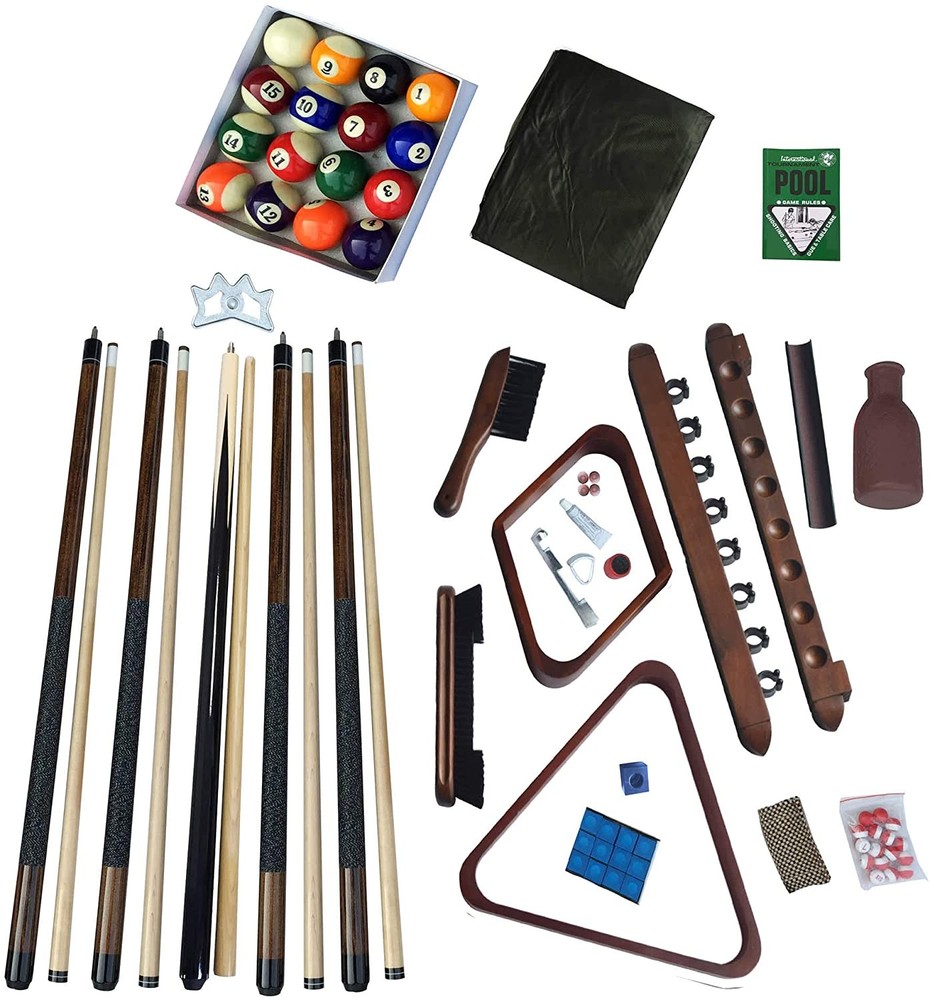 Bluewave Deluxe Billiards Accessory Kit - Walnut Finish