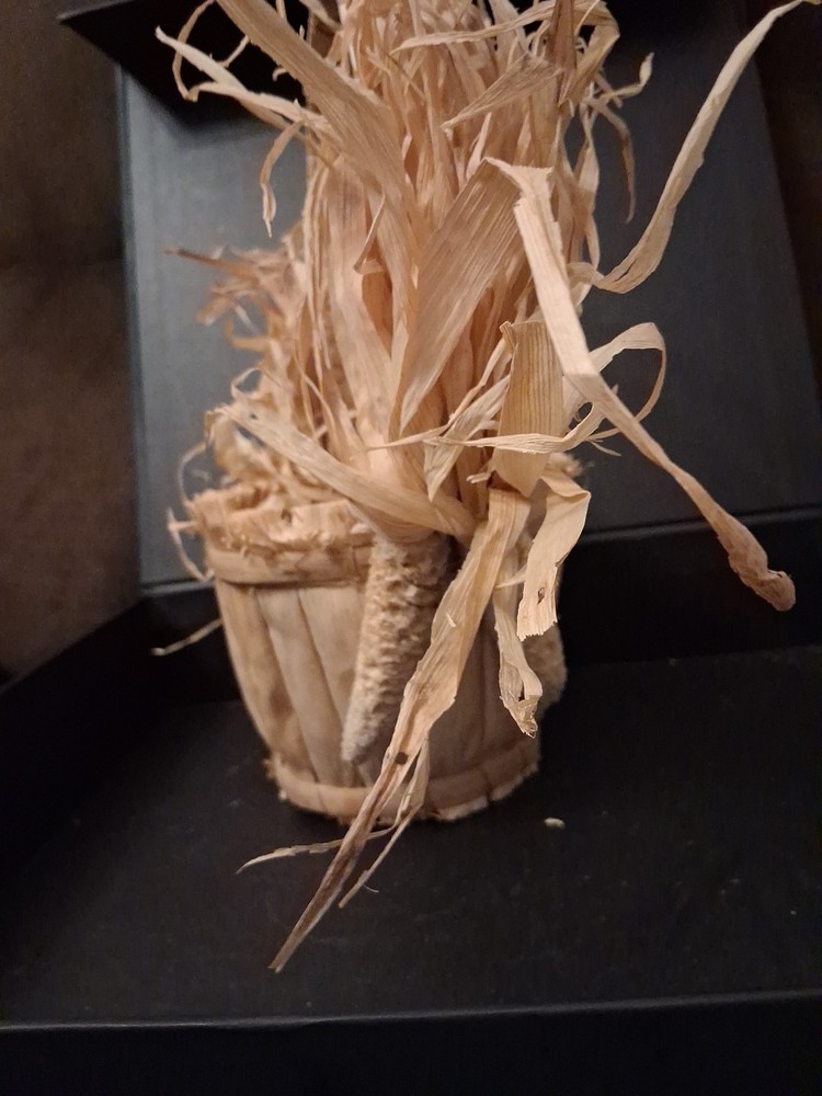 Harvest Corn Husk Basket 10.5" High