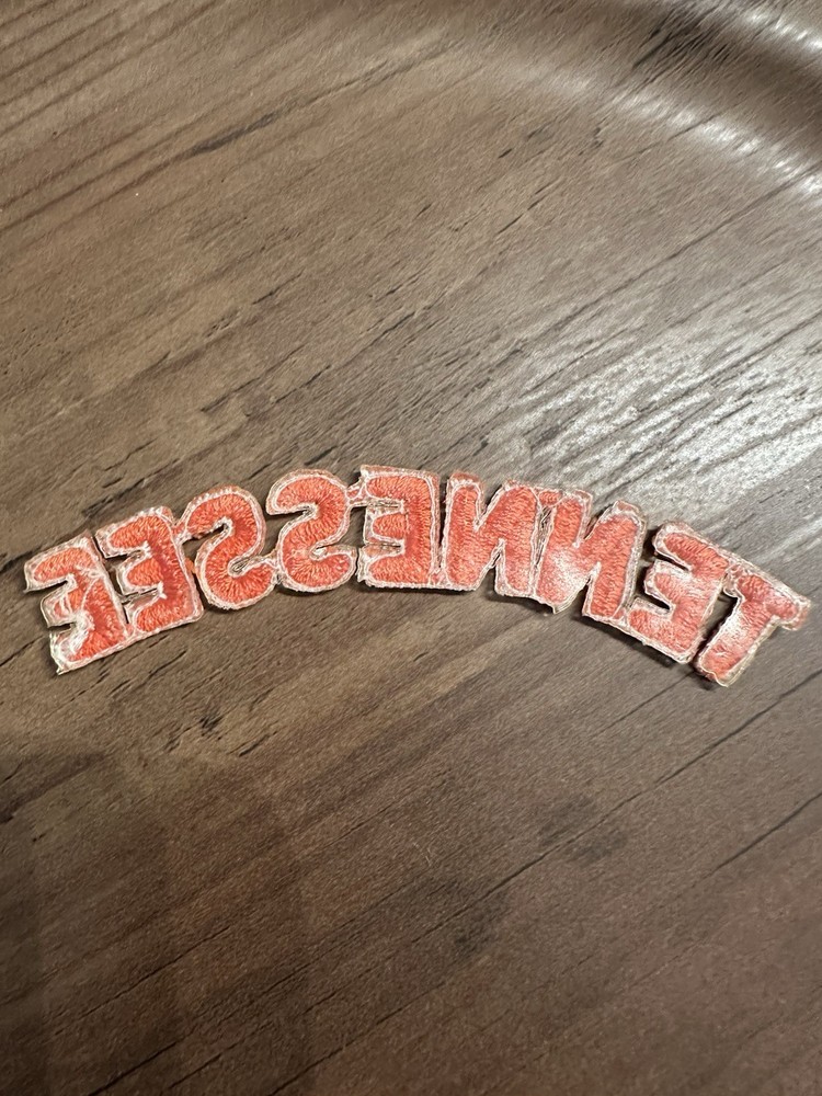 Vintage University ofTennessee Arched Orange Iron On Patch