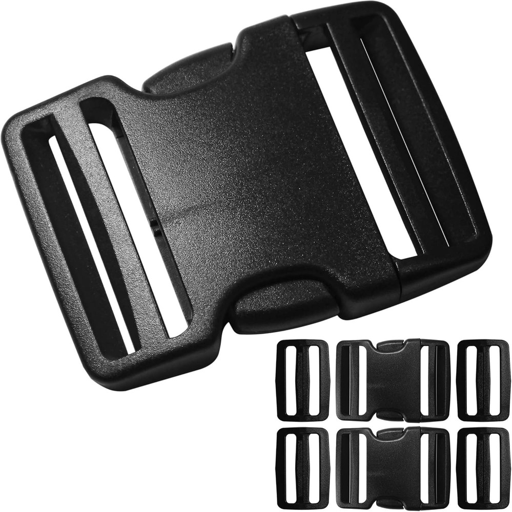 LASIGHT Buckles for 2 inch Wide Webbing 2 Set 2 Webbing, Black_2x2"