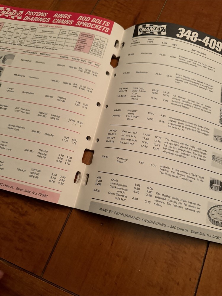 MANLEY ‘69 CATALOG DRAG RACING