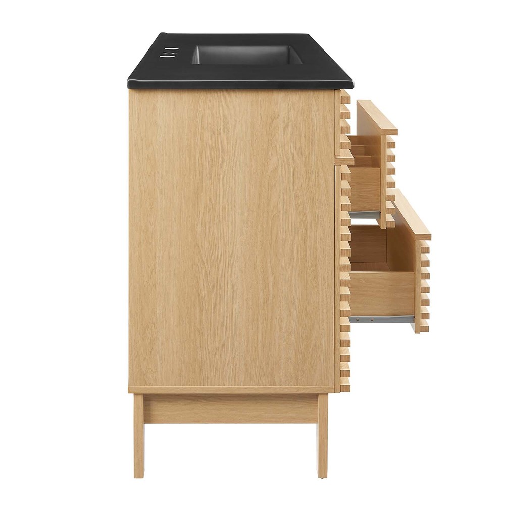 Modway Render 48" Single Bathroom Vanity in Oak Black