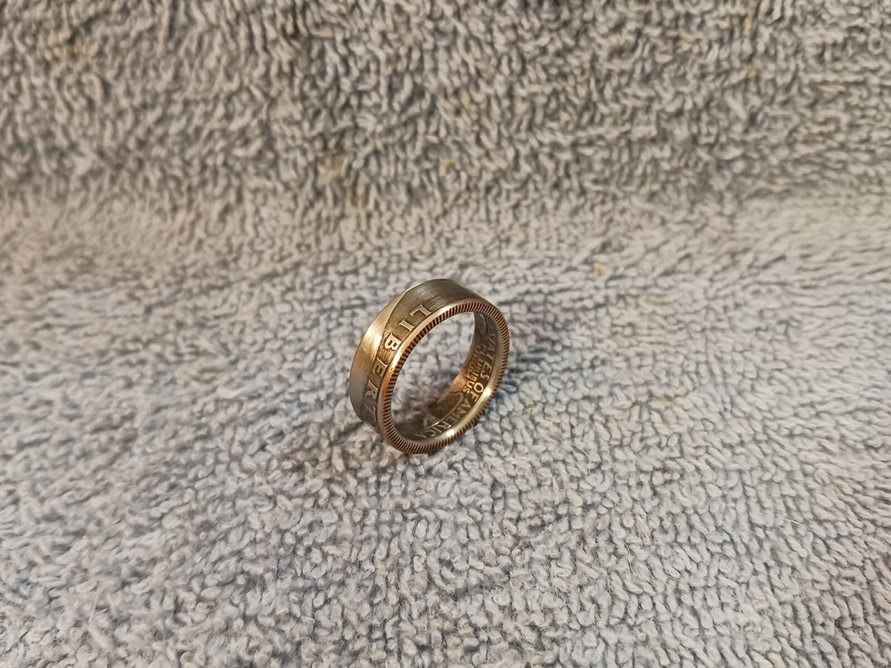 1984 Washington Quarters, Handmade Coin Ring, Size 7