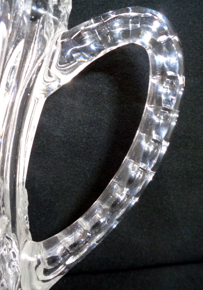 Vintage Lead-Cut Crystal Handled Pitcher