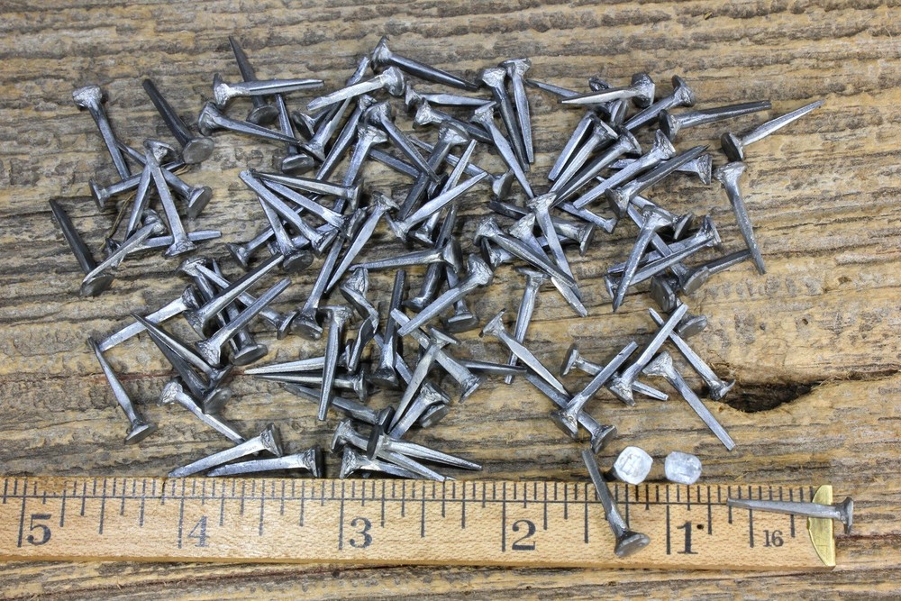 3/4” Square Nails 200 Quantity Round Small Flat Head Brad Vintage Antique Style