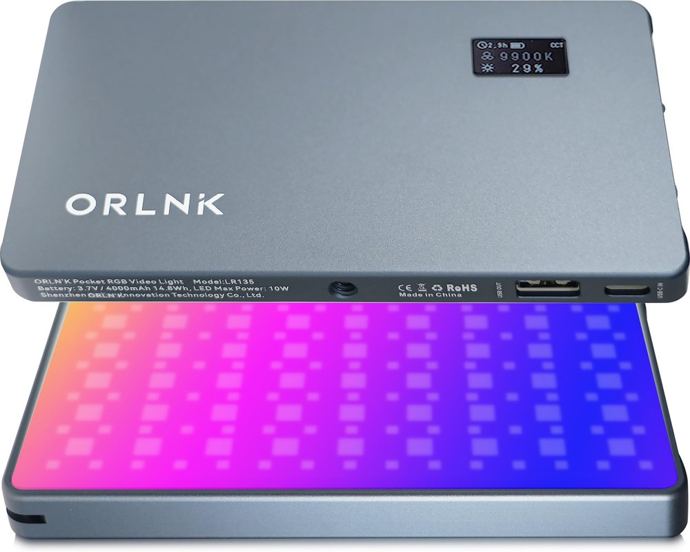 Portable RGB Video Light 10W 4000mAh, LED Video Light Panel with Soft Diffuse...