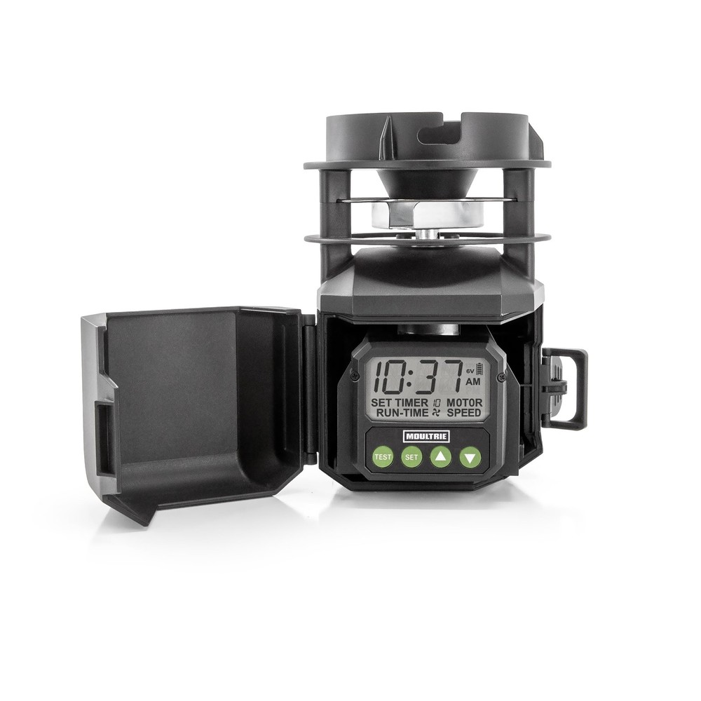 Deer Feeder Kit with Digital Timer and Quicklock Adapter for Flat Bottom Hopp...