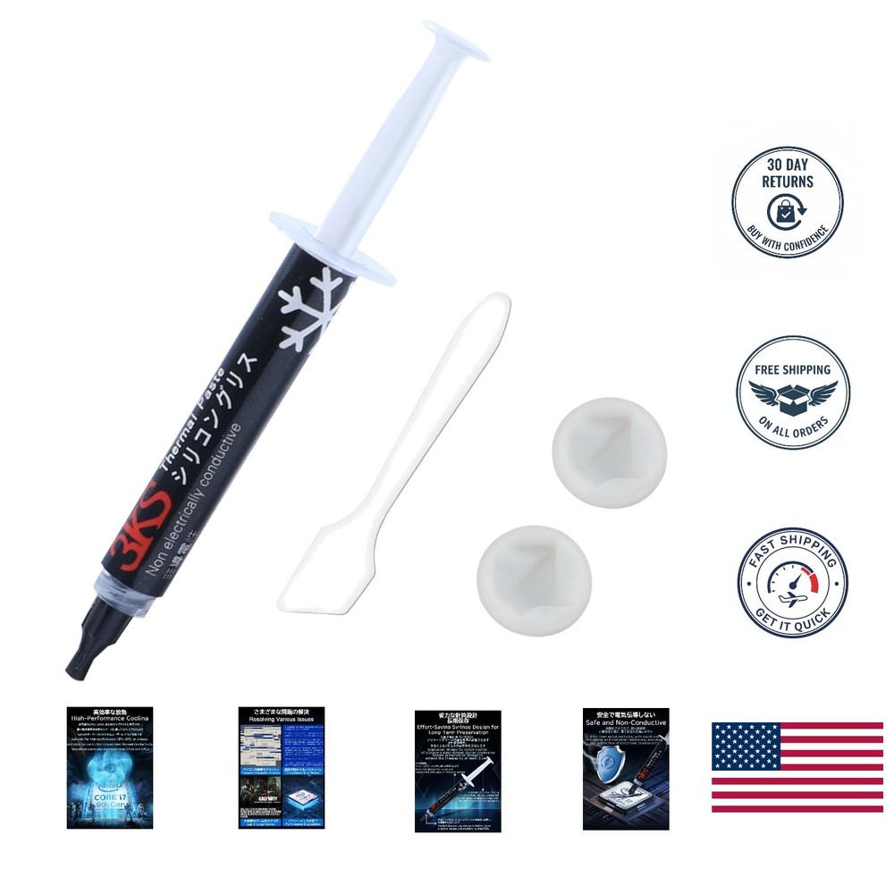 Efficient 2g Thermal Paste - 16W CPU & GPU Compound with Easy Application Tools