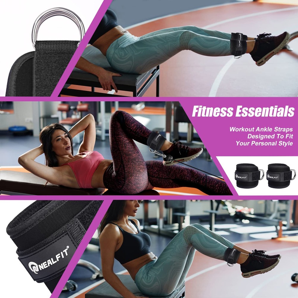 Ankle Strap for Cable Machine Gym Ankle Cuff for Leg and Glute Workouts