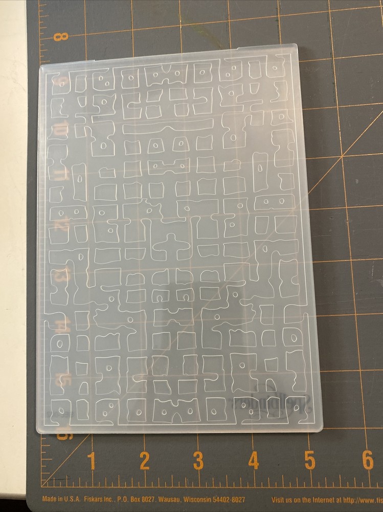 Spellbinders Gridiron Embossing Folder SEL-002 Seth Apter Urban Modern Texture