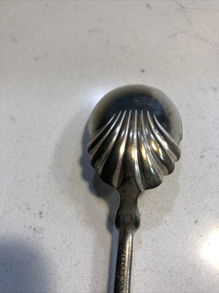 Antique 1846 Rogers AA Silverplate Shell Pattern Sugar/Berry Spoon