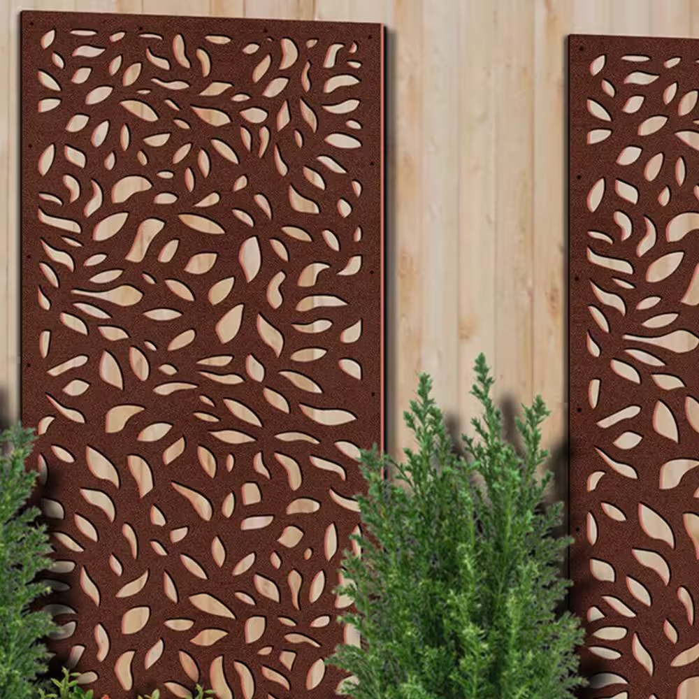 Evergreen 6 Ft. X 3 Ft. Espresso Recycled Polymer Decorative Screen Panel, Wall