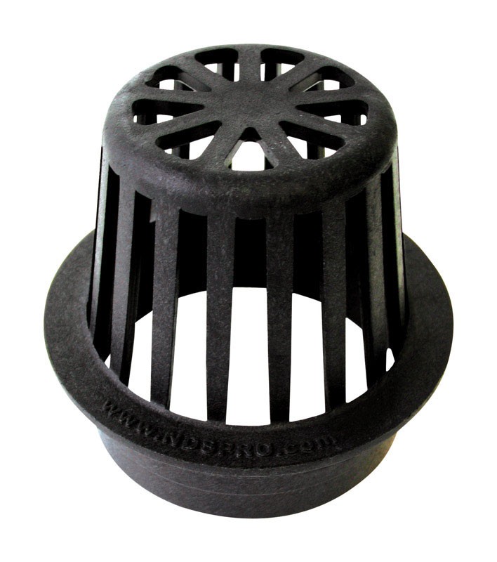 NDS 3 in. Black Round Polyolefin Atrium Grate