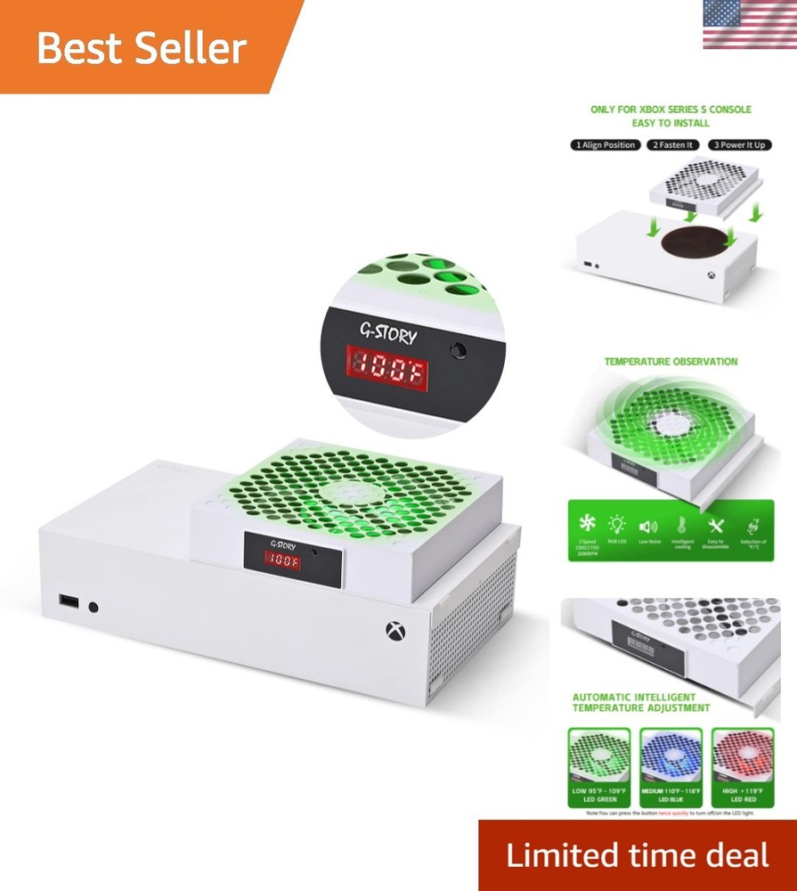 Smart Xbox Series S Cooler with Adjustable Speed & Low Noise Operation