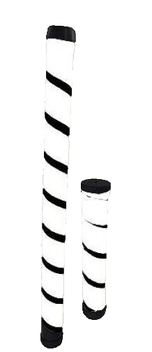 GRIP SET FOR LONG PUTTER, WHITE/BLACK , 2-PIECE WRAP,