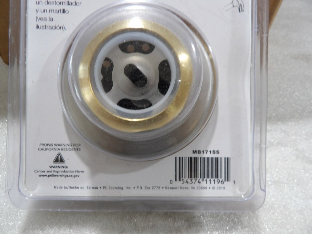 Monogram Brass Basket Strainer 3 1/2” Solid Brass MB171SS NIP