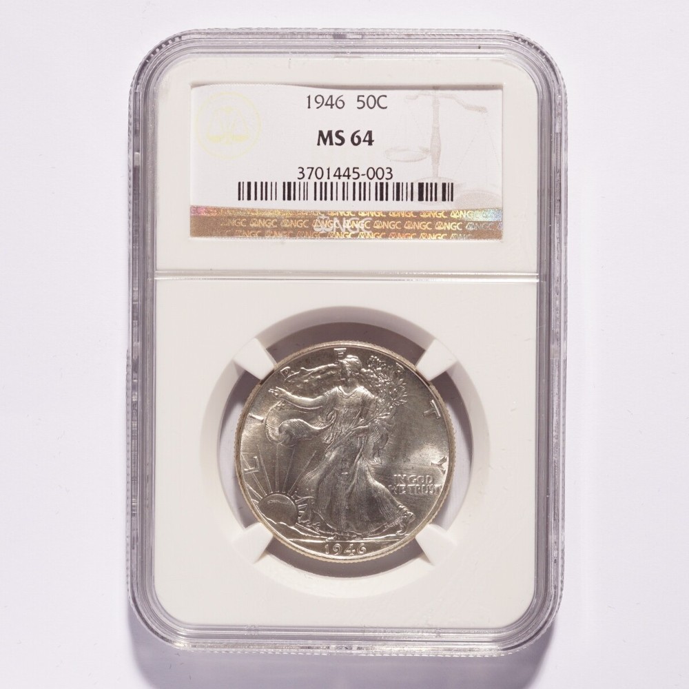 1946 Liberty Walking Silver Half Dollar NGC MS64