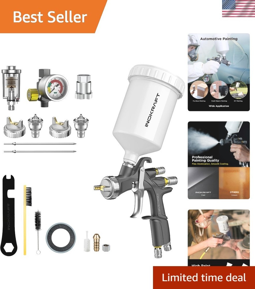 Easy-to-Use D1 LVLP Spray Gun Kit - All-in-One Solution for Painting Projects