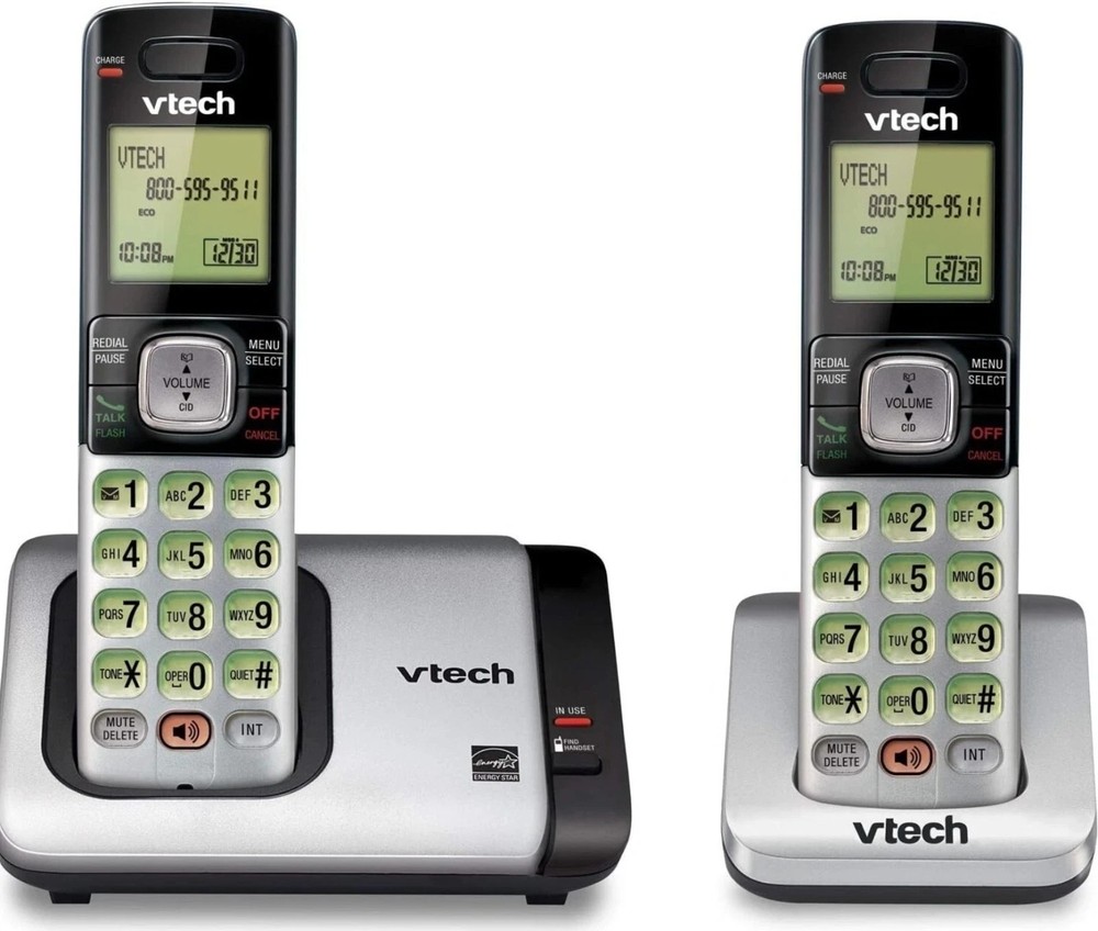VTech CS6719-2 2-Handset Cordless Phone with Caller ID/Call Wait MISSING 1 PLUG