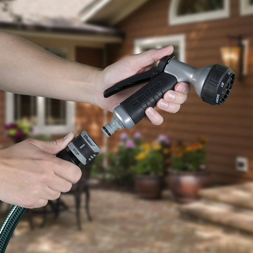 Melnor 65175AMZ 6 Piece Quick Connect Starter Set Connector 6 pcs Set, Black