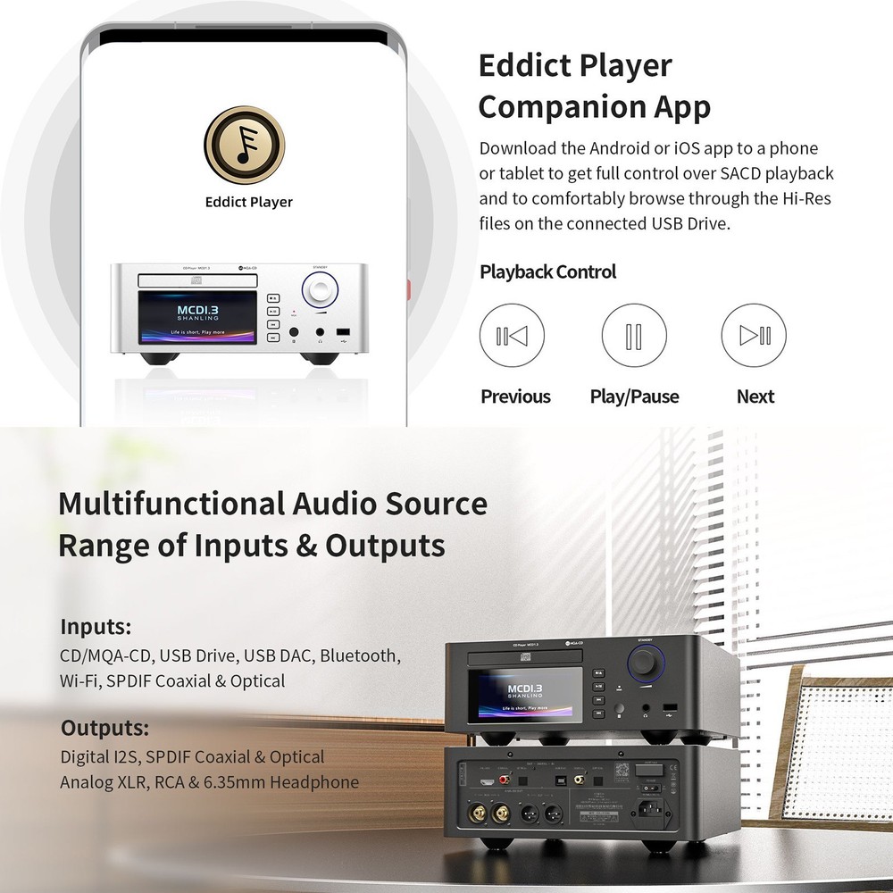 Shanling MCD1.3 Multifunctional CD Player - Black