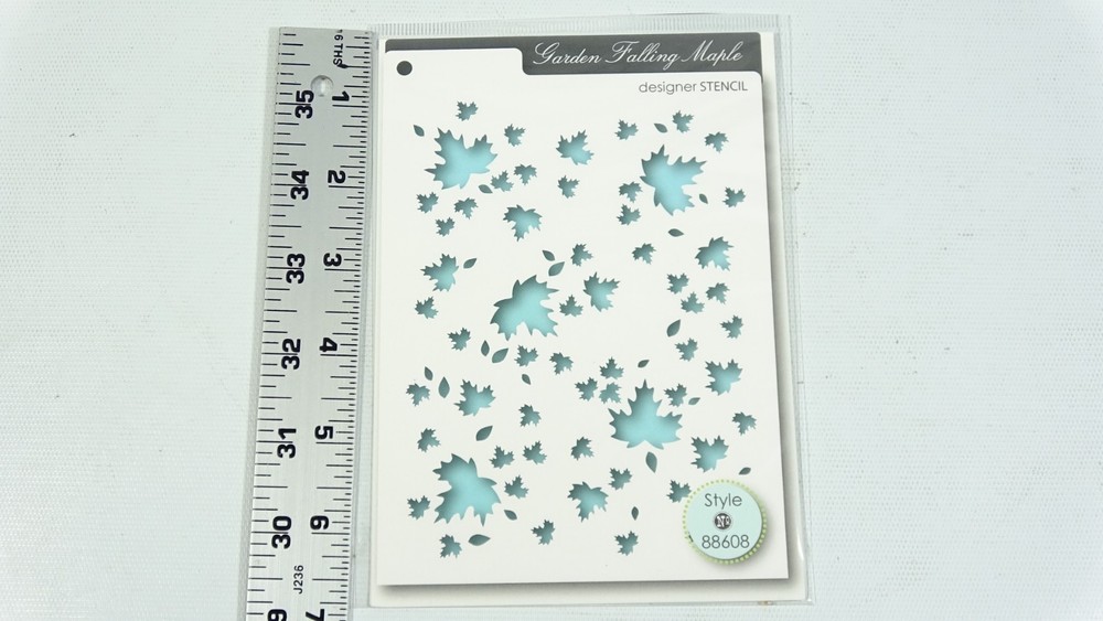 2016 Memory Box Designer Stencil Garden Falling Maple 88608