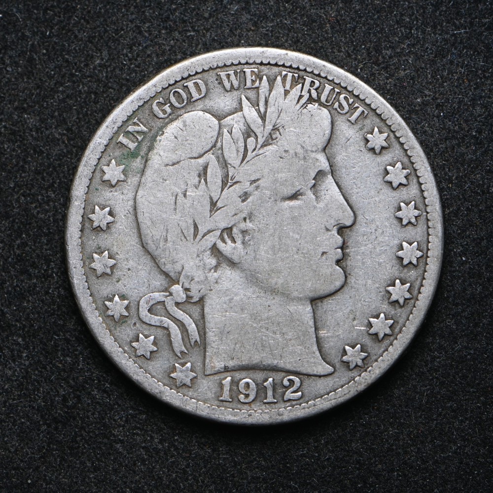 1912-D Barber Silver Half Dollar (cn16566)