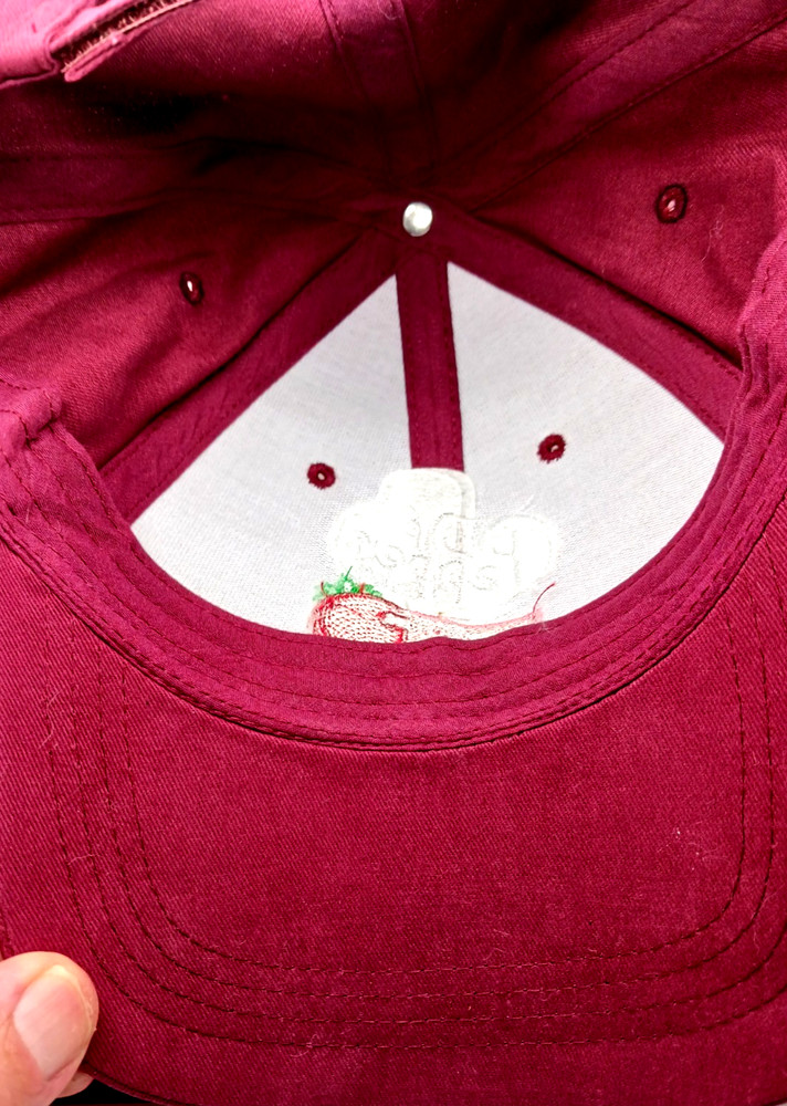 Dr Pepper Strawberries + Cream Red + White Hat-Cap Adjustable