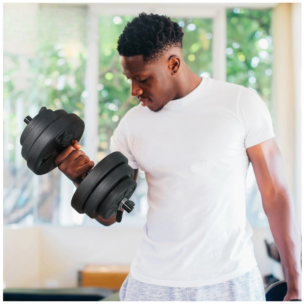 50 lb Adjustable Vinyl Dumbbell Set