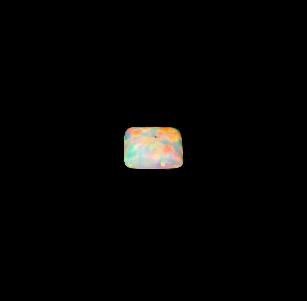 0.25ct Square Shape White Multi-Color Opal 5 x 5 mm