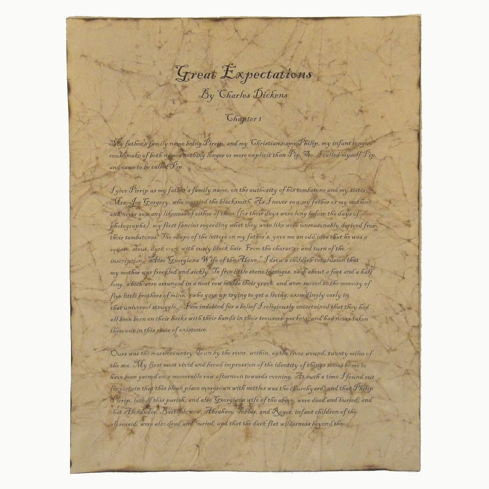 Great Expectations - Hand Antiqued First Page Reproduction