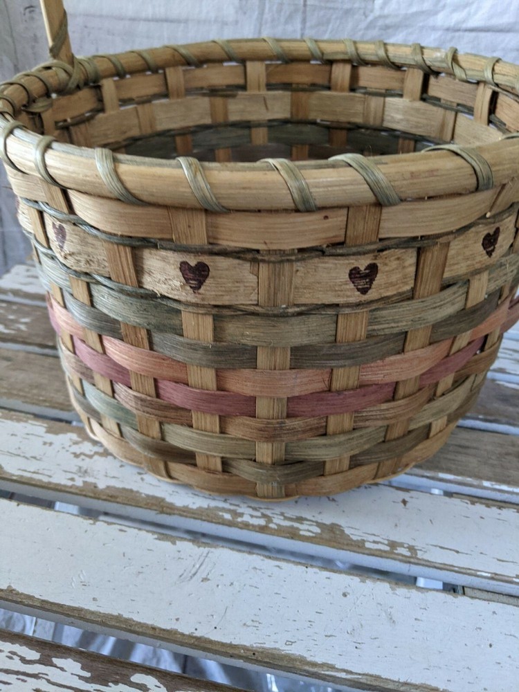 Wicker heart basket spring decor kitchen home