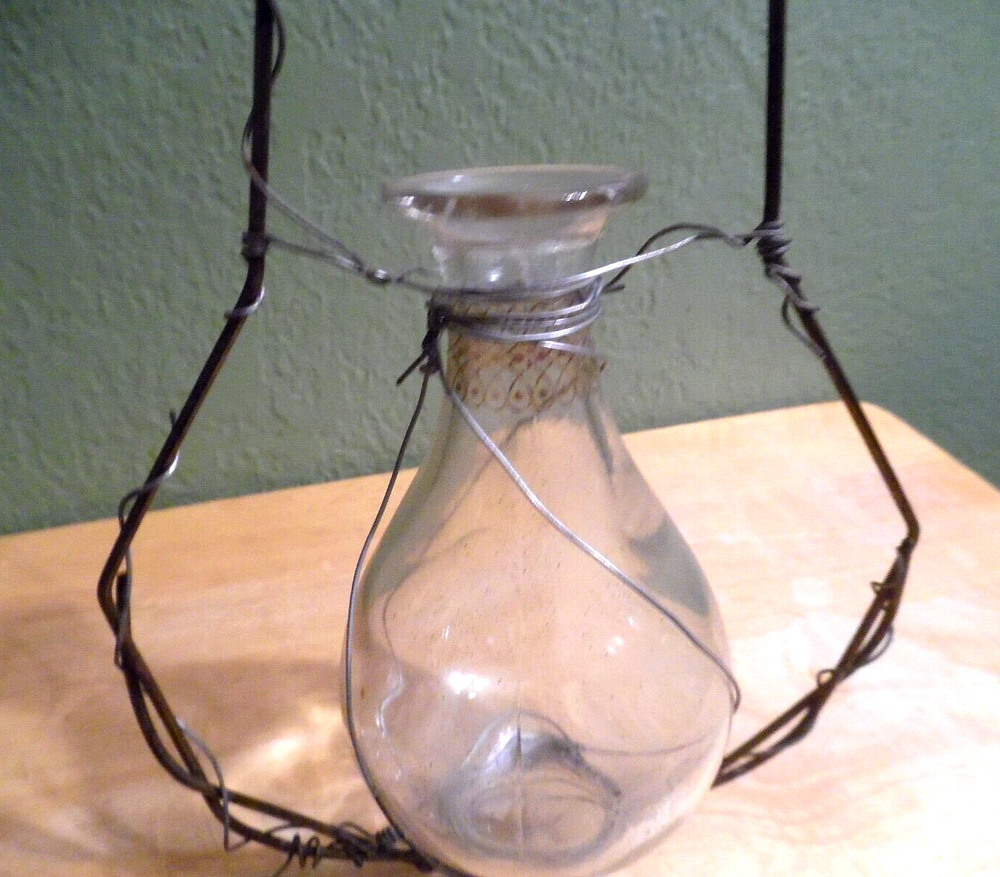 ANTIQUE PRIMITIVE FARMSTEAD HANGING FLY WASP TRAP #2
