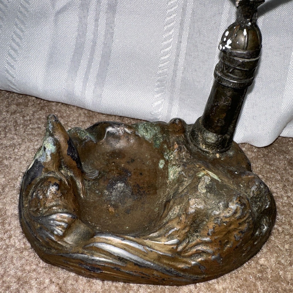 Rare Metal Lighthouse Eagle Lighter Ashtray, Non Working