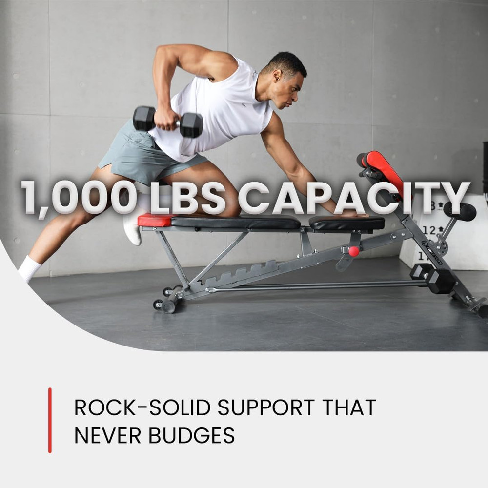 Versatile FID Weight Bench for Comprehensive Body Workouts and Extensions