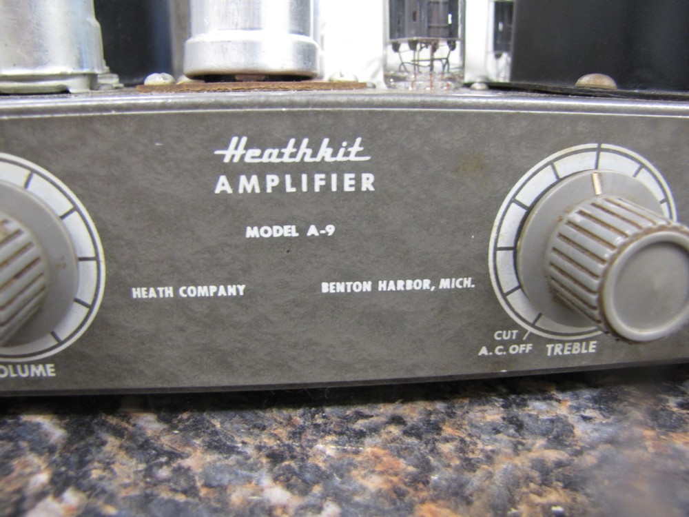 Vintage Heathkit Heath Amplifier A-9 HTF -Powers On- NA46