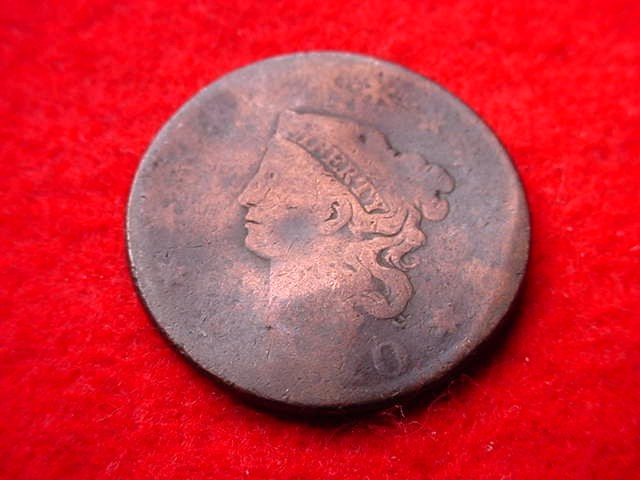 1820 CORONET HEAD LARGE CENT  COPPER COIN!   #Z-85