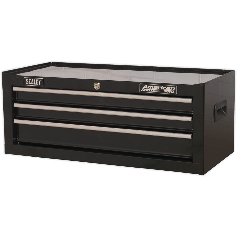 Sealey American Pro 3 Drawer Mid Tool Chest Black