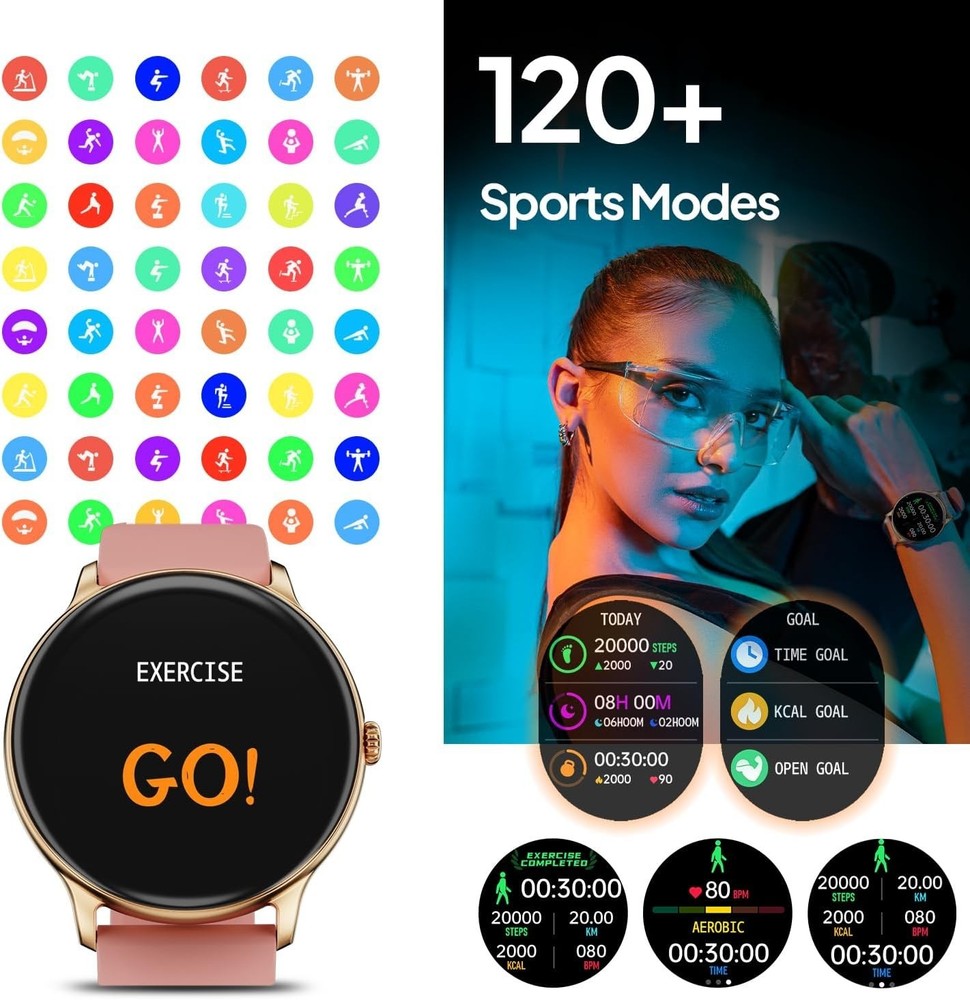 Smart Watch For Women/Men Waterproof Smartwatch Bluetooth iPhone Samsung Android