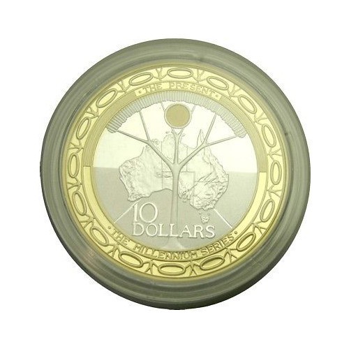 elf Australia 10 Dollars 2000 Silver Proof Millennium