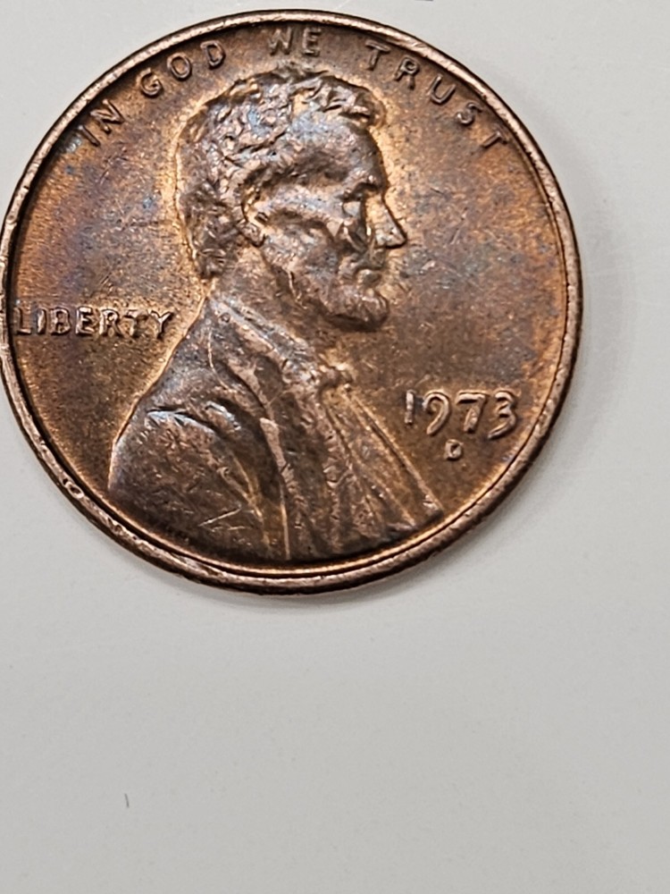 Rare 1973 D - Double Struck, & Struck Through Lincoln Cent