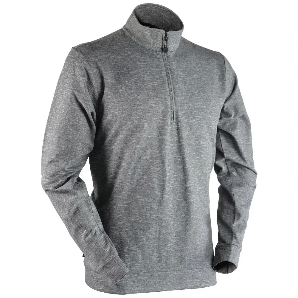 Sun Mountain Men's Second Layer LS Pullover - Navy Heather Size Small